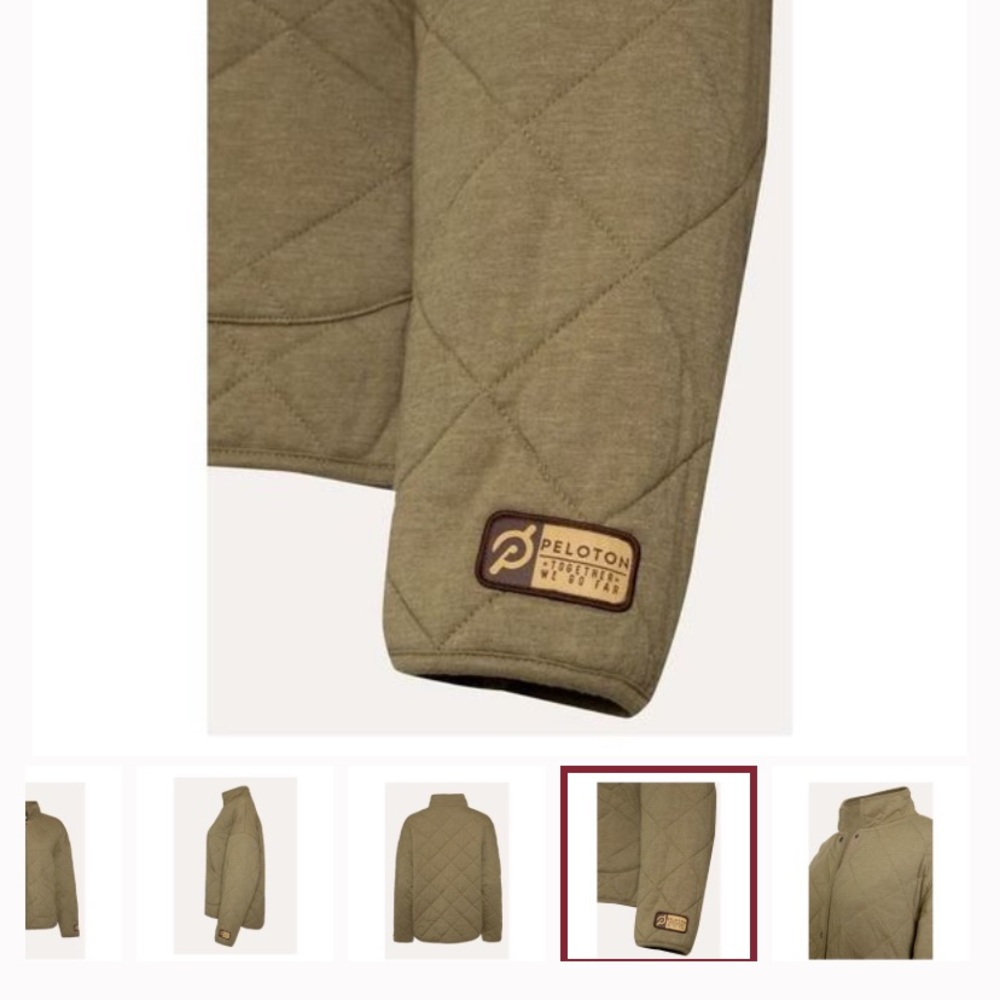 M peloton quilted coat